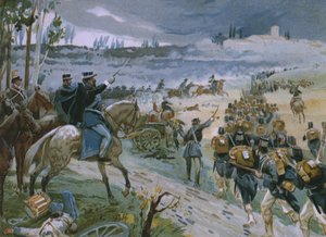 Eroberung Roms durch den Durchbruch von Porta Pia am 20. September 1870, Illustration aus einem Album zur Geschichte des Risorgimento für die Schokolade Talmone, späte 19. Jahrhundert von Italian School