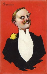 Karikatur von Gioachino Rossini