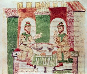 Der Tisch der Reichen, aus De Universo von Rabanus Maurus, 1023 von Italian School