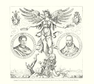 Cosme Ier et Alexandre de Medicis, Faksimile einer Gravur von Martin Rota, nach dem Exemplar des British Museum (Gravur) von Italian School
