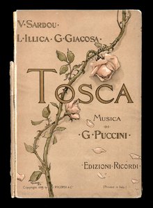 Cover, Libretto della Tosca von Giacomo Puccini, Edizione Ricordi, Italien