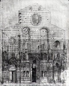 Entwurf der Fassade von Santa Maria del Fiore oder dem Dom, Florenz