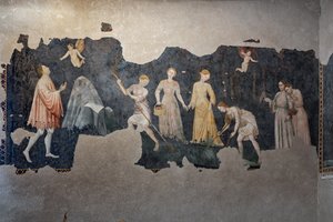 Detail der Fresken, Camera Pinta (Gemalter Raum)