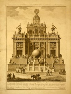 Gerät zur Erstellung von Feuerwerksdisplays und einem Heißluftballon von Italian School