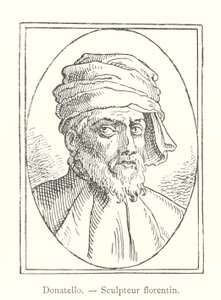 Donatello, Florentiner Bildhauer (Stich) von Italian School