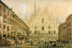 Domplatz und Kathedrale in Mailand. 1811.