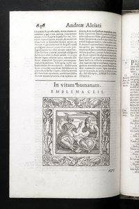 Emblem 152, In Vitam Humanum, aus Andrea Alciatos Emblemata, Padua, Petro Paulo Tozzi von Italian School