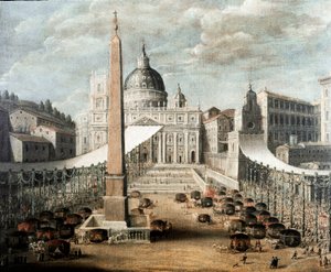Fronleichnamsfest auf dem Petersplatz in Rom von Italian School
