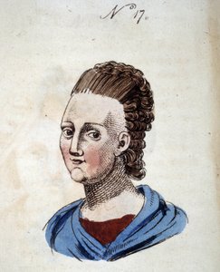 Figur Nummer 17, die das Gesicht einer Frau darstellt in „Il Lavater portatile: o Sia compendio dell