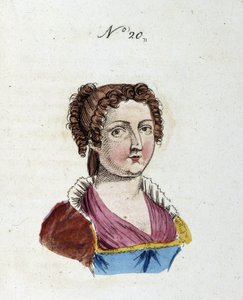 Abbildung Nummer 20, die das Gesicht einer Frau in „Il Lavater portatile: o Sia compendio dell