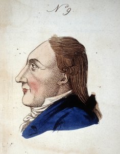 Figur Nummer 9, die das Gesicht eines Mannes darstellt in „Il Lavater portatile: o Sia compendio dell