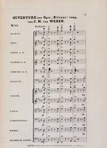 Erste Seite der Ouvertüre zur Oper 