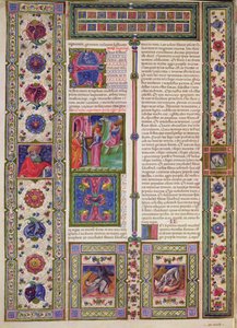 Fol.103v Buch des Propheten Haggai (ein Prophet, der im 6. Jahrhundert v. Chr. den Juden beim Wiederaufbau des Tempels half), aus der Borso d