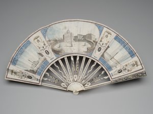 Faltfächer mit Ansichten der Denkmäler von Rom, ca. 1780er-1790er