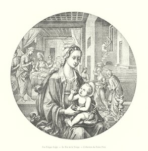 Fra Filippo Lippi, Das Leben der Jungfrau, Sammlung des Palazzo Pitti (Gravur)