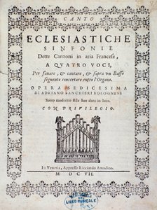 Frontispiz der Partitur von Concerto 5 in „Canzoni alla francese“ von Adriano Banchieri von Italian School