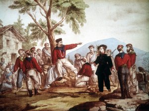 Garibaldi (1807-1882) verwundet in Aspromonte von Italian School