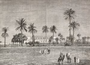 Gouverneurspalast, in dem General Gordon residierte, Khartum, Sudan, Gravur von Cairoli aus L