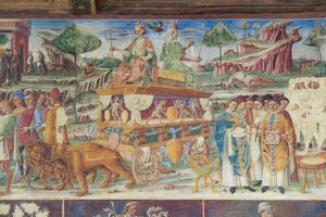Halle der Monate, Nordwand: "Juli" mit dem Triumph von Jupiter und Kybele, ca. 1468-70 von Italian School