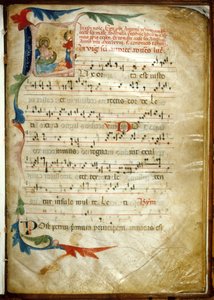 Illuminierte Partitur der Ambrosianischen Gesänge von Messale di Antonio da Vumate