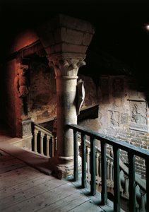 Innenansicht der Burg der Grafen Guidi oder Palazzo Pretorio von Italian School