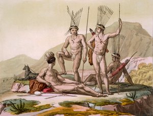 Korah-Hottentotten vom Kap, ca. 1820er-30er Jahre von Italian School