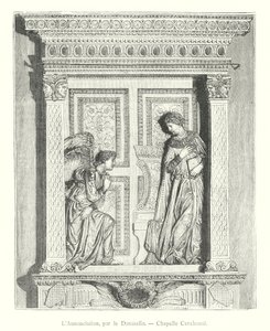 Die Verkündigung, von Donatello, Cavalcanti-Kapelle von Italian School