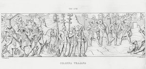 La Colonna Trajana, Trajanssäule (Stich) von Italian School