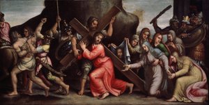 Christus trägt sein Kreuz von Italian School