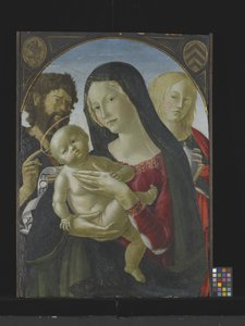 Madonna und Kind mit St. Johannes dem Täufer und St. Maria Magdalena von Italian School