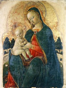 Madonna und Kind im Garten, venezianischer Maler von Italian School