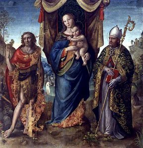 Madonna mit Kind und Heiligen von Italian School