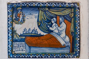 Madonna mit Kind und betenden Ehepartnern, Ex-Voto-Tafel