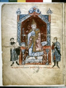 Mathilde von Toskana: thronende Matilde von Canossa von Italian School