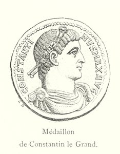 Medaillon von Konstantin dem Großen (Gravur) von Italian School