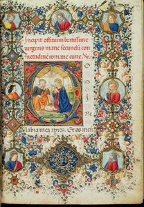 Ms 154 f.14r Anbetung des Christkindes, aus einem Stundenbuch, Italienisch von Italian School