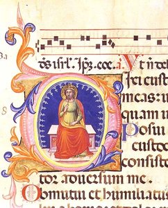 Ms 559 f.38v Historisierte Initiale 