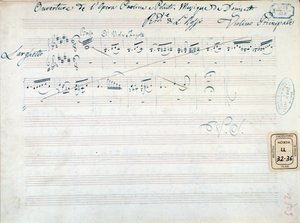 Musikalische Partitur für 