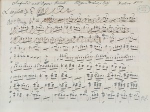 Musikalische Partitur für Poliuto von Donizetti (Tinte auf Papier) von Italian School