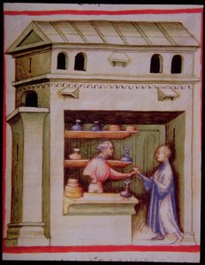 Nova 2644 fol.95r Essigsirup, aus Tacuinum Sanitatis von Italian School