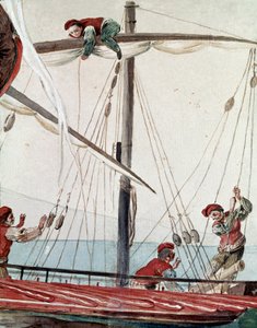 Alte neapolitanische Berufe: ein Fischerboot
