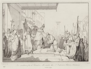 Frieden geschlossen zwischen Papst Alexander III. und Kaiser Friedrich I. Barbarossa von Italian School