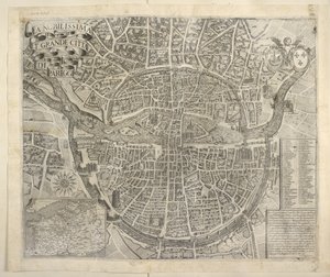 Plan von Paris von Italian School