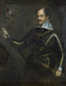 Porträt von Alessandro I Pico della Mirandola, Marquis von Concordia und Herzog von Mirandola, in Rüstung, 1622
