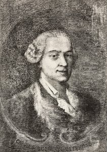 Porträt von Carlo Goldoni (1707-1793), italienischer Dramatiker, Gravur von Marco Pitteri nach einem Gemälde von Giambattista Piazzetta und einer Zeichnung von E. Ximenes