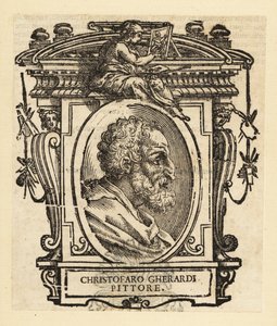 Porträt von Cristofano Gherardi oder Cristoforo Gherardi, auch bekannt als il Doceno, italienischer Maler der Spätrenaissance oder Manieristischen Periode, hauptsächlich tätig in Florenz und der Toskana