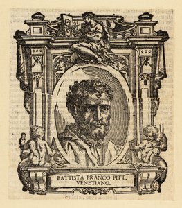 Porträt von Giovanni Battista Franco, italienischer Manieristischer Maler und Radierer tätig in Rom, Urbino und Venedig im mittleren 16. Jahrhundert von Italian School