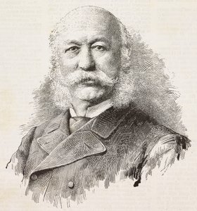 Porträt von Girolamo Cantelli (1815-1884), italienischer Patriot und Politiker, Gravur nach Fotografie von Baroni und Gardelli, aus L