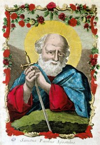 Porträt von Sankt Paul mit Schwert, Italien