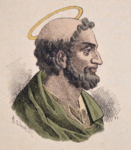 Porträt von Sankt Petrus (1. Jahrhundert), erster Papst und Bischof von Rom von Italian School